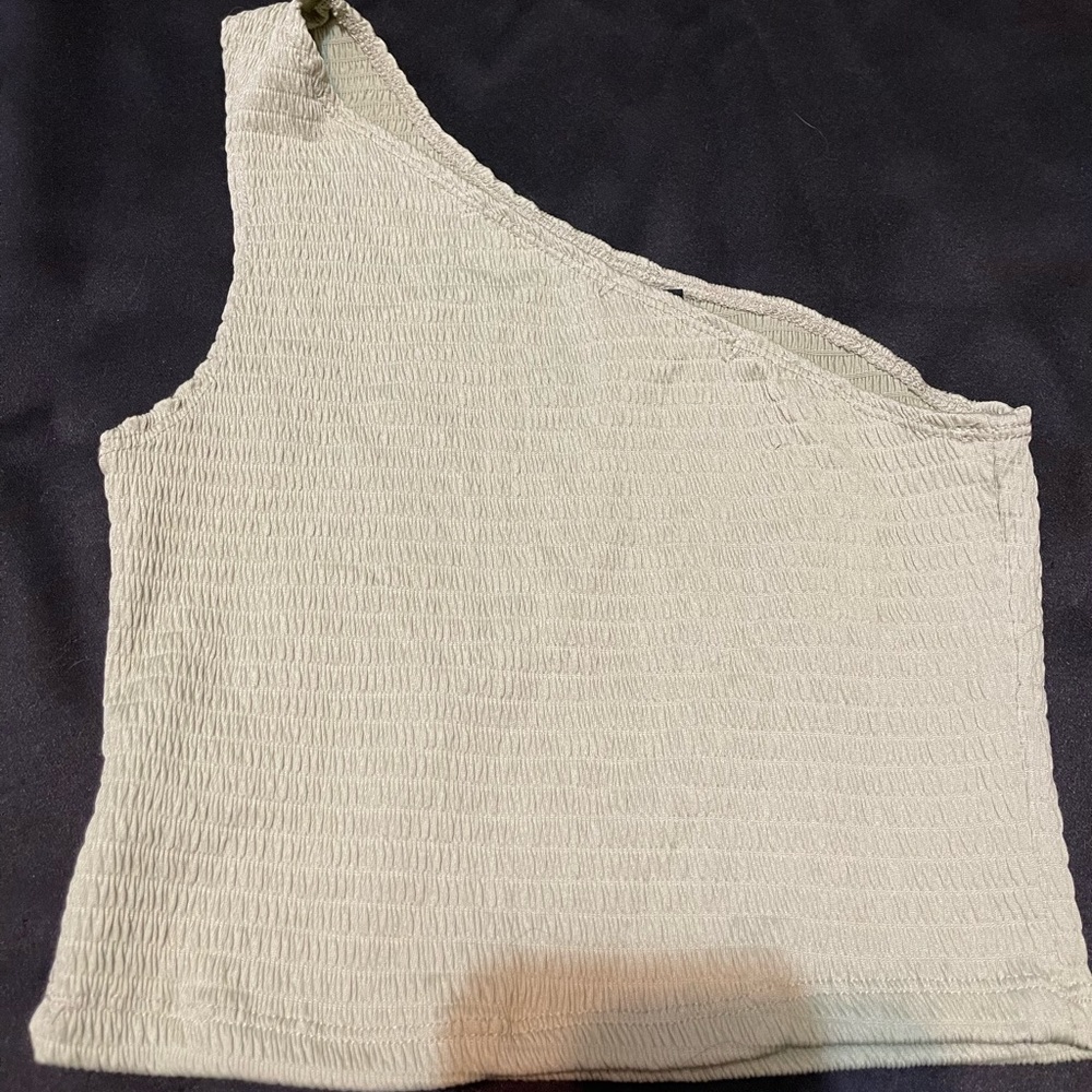 One Shoulder Textured Top - Picture 6 of 6